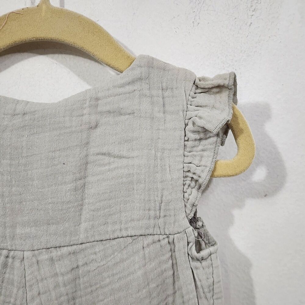 H&M Cotton Romper Suit Muslin Light Dusky Green One-Piece NWT Baby Size 2T - Picture 13 of 15